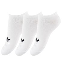 adidas Originals Ankelstrumpor - Trefoil - 3-pack - Vit m. Logo