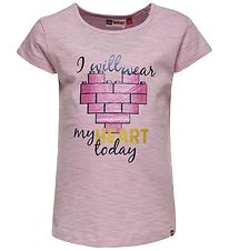LEGO Duplo T-Shirt - Rose Gestreift m. Herz