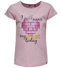 LEGO Duplo T-Shirt - Rose  Rayures av. Coeur