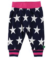 Freds World Cotton Trousers - Navy/Magenta w. Stars