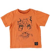 Mini A Ture T-shirts - Legolas - Oranje Gevlekt m. Leopard
