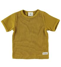En Fant T-shirt - Mustard w. Pointelle