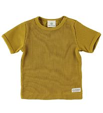 En Fant T-Shirt - Jaune Moutarde av. Pointelle