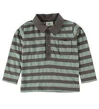 En Fant Polo Shirt - Mint/Grey Striped