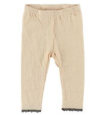 En Fant Leggings - Ljós ferskja M. Mynsturprjón