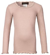 Rosemunde Blouse - Powder Rose w. Lace