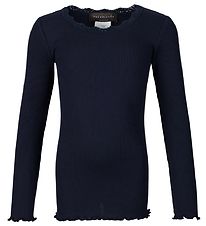 Rosemunde Bluse - Navy m. Spitze