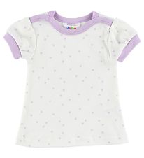 Joha T-Shirt - Baumwolle - Wei/Lavendel m. Sternen