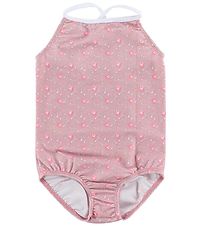 Petit Crabe Badeanzug - UV50 - Pink m. Blumen