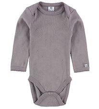 Smallstuff Romper l/s - Dusty Paars m. Pointelle