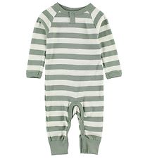 Katvig Jumpsuit - White/Dusty Green Striped