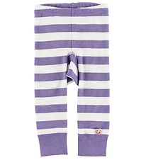 Katvig Leggings - White/Purple Striped