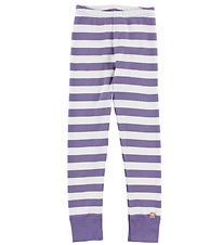 Katvig Leggings - White/Purple Striped