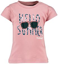 Hummel T-Shirt - HMLLoralai - Pink m. Print