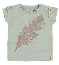 Small RagsT-shirt - Mint w. Feathers