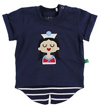 Freds World T-shirt - Navy w. Ship Girl