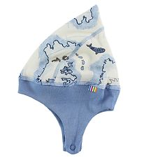 Joha Muts - Arctic Zone - Wol/Bamboe - Creme m. Blauw Print