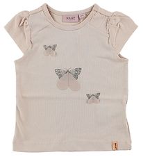 Noa Noa miniature T-Shirt - Puderpink m. Schmetterlinge