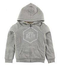 Roxy Gilet av. Capuche - Memorize - Gris Chin av. Logo