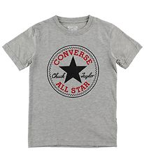 Converse T-Shirt - Grijs Gevlekt m. Logo