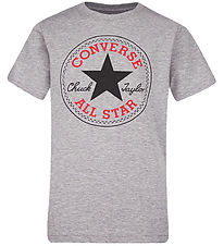 Converse T-paita - Harmaa melange M. Logo