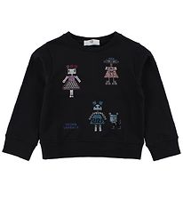 Young Versace Sweat-shirt - Marine av. Strass