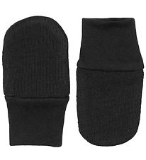 Racing Kids Mittens - Wool/Cotton - Black