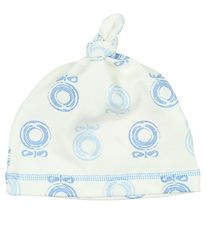 Katvig Beanie - Ivory/Blue w. Apples