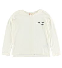 Roxy Blouse - Ivory w. Text/Buttons