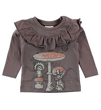 En Fant Pullover - Mattes Lila m. Giftpilze