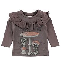 En Fant Blouse - Dusty Purple w. Mushrooms