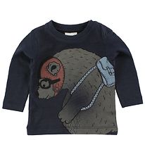 En Fant Blouse - Navy w. Bear