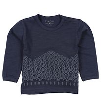 Fixoni Pullover - Navy m. Print