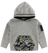 Young Versace Kapuzenpullover - Graumeliert m. Gelbes Muster