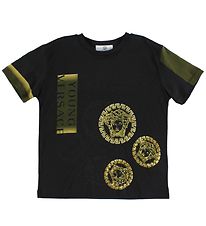 Young Versace T-Shirt - Zwart m. Geel Print