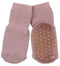 MP Chaussettes av. Antidrapant Bas - Laine - Vieux rose