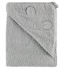 Pippi Baby Towel - 83x83 cm - Light Grey w. Ears