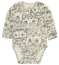 Soft Gallery Bodysuit L/S - Bob - Ivory w. Owls