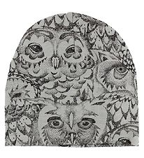 Soft Gallery Beanie - Beanie - Grey w. Owls