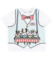 Stella McCartney Kids T-Shirt - Wit m. Ijsverkoper
