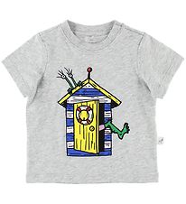 Stella McCartney Kids T-Shirt - Grijs Gevlekt m. Huis