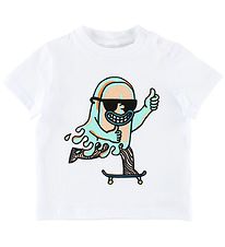 Stella McCartney Kids Stuttermabolur - Hvítur M. Íspinni
