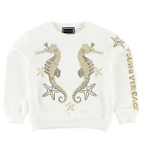 Young Versace Sweat-shirt - Blanc av. Hippocampes