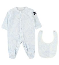 NWT NEW Young Versace Baby Girls white print footie romper 1m