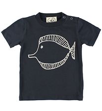 Gro T-Shirt - Norr - Stahlgrau m. Fisch