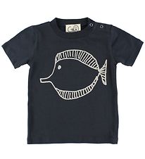 Gro T-shirt - Norr - Steel Grey w. Fish