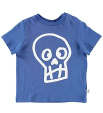 Stella McCartney Kids Stuttermabolur - Blár M. Hauskúpa