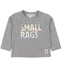 Small Rags Blouse - Grey Melange w. Print