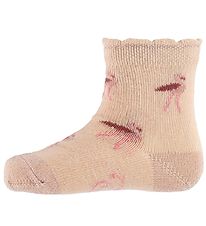 Petit Stadt Sofie Schnoor Socken - Helles rosa m. Flamingos