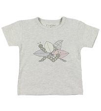 Fixoni T-shirt - Grey Melange w. Print